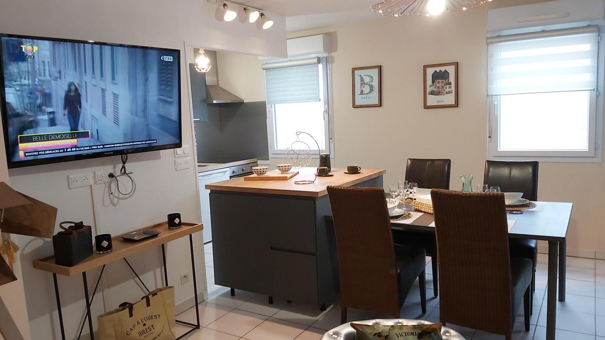L'Escale N°13 :Appartement Standing Dans Residence Brest Exterior foto